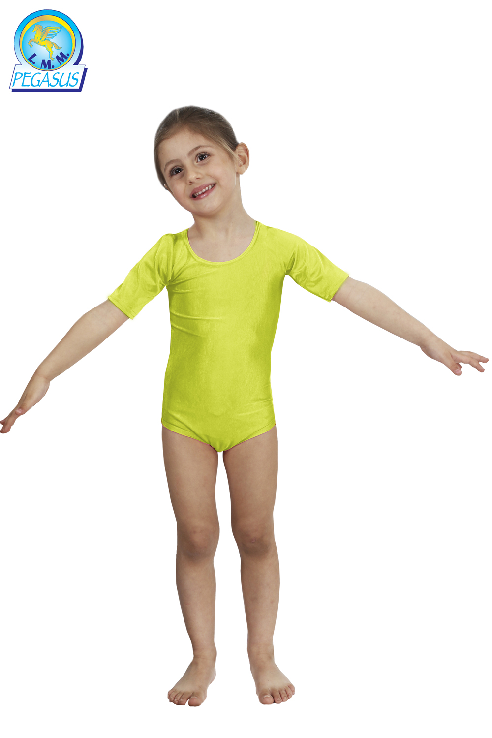 BODY DANZA LYCRA MEZZA MANICA VERDE MELA BABY